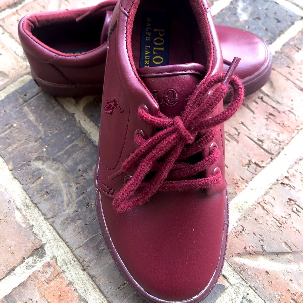 FINAL MARKDOWN 💙Boys Leather Ralph Lauren Polo Sneakers